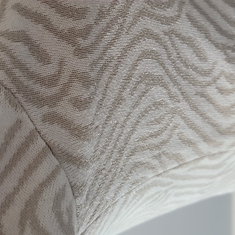 BANANA REPUBLIC Cream Taupe‎ Zebra Animal Print Office Casual Cardigan Sweater M - Picture 9 of 9